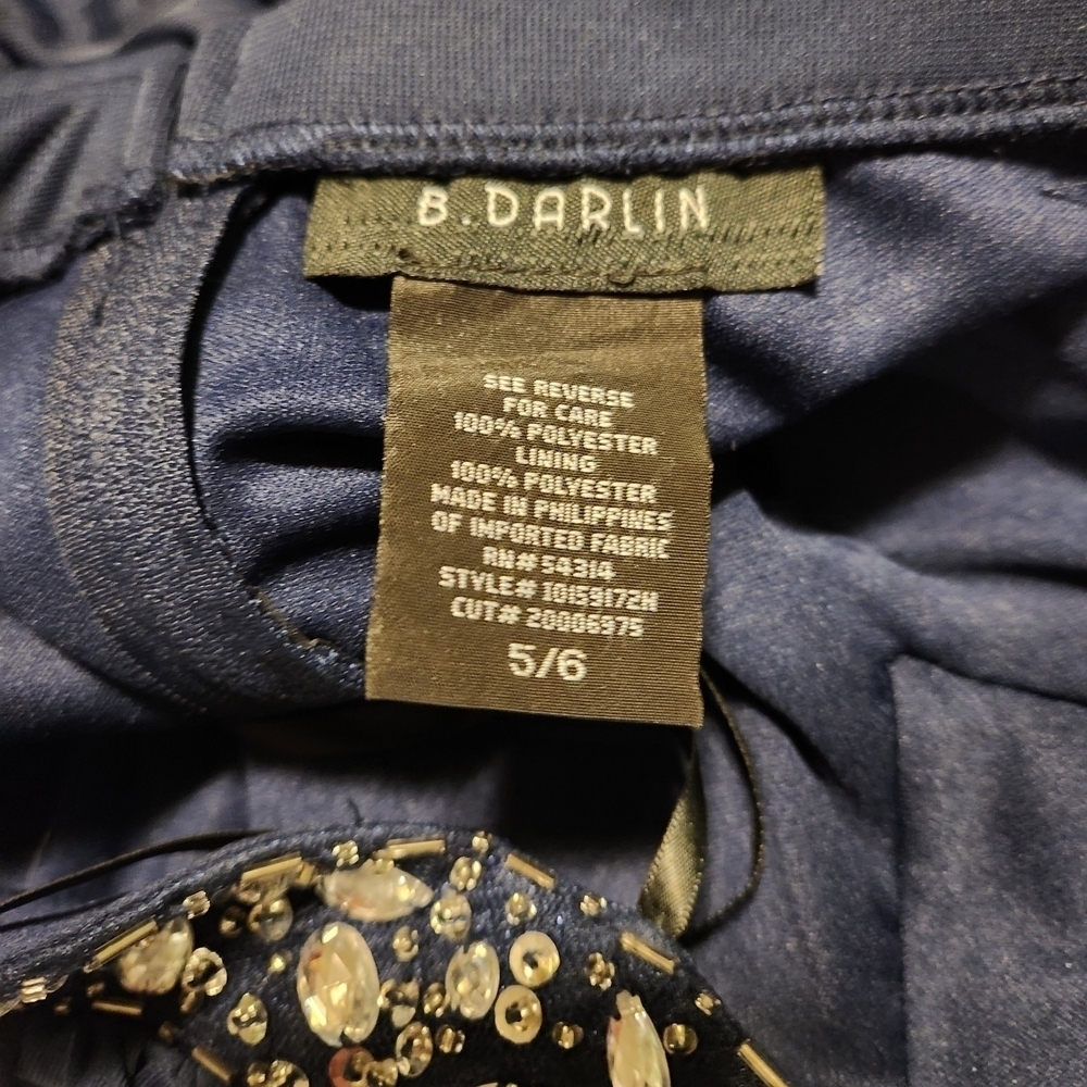 B. Darlin Strapless Navy Dress - Picture 9 of 13